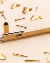 Multitool pen bamboe 5-in-1 om te personaliseren - 8