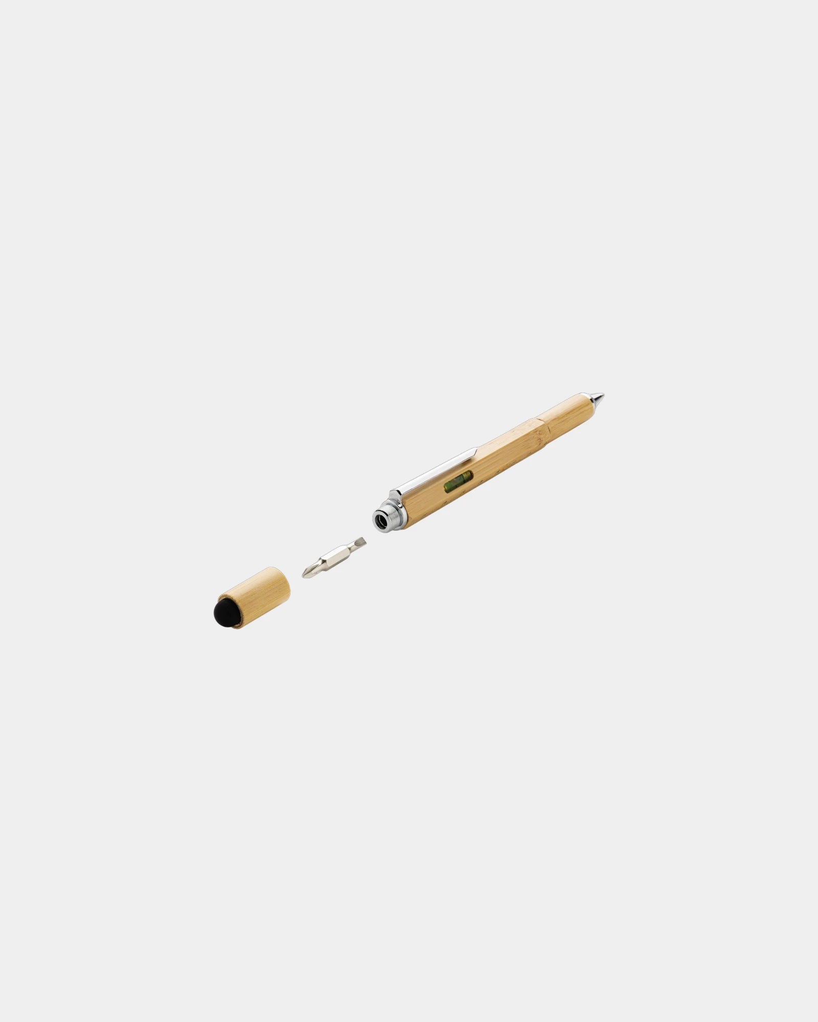 Multitool pen bamboe 5-in-1 om te personaliseren - 1