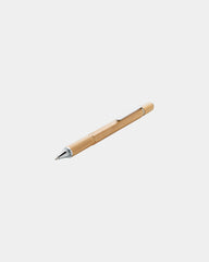 Multitool pen bamboe 5-in-1 om te personaliseren - Bruin