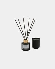 Geschenkset geursticks en kaars om te personaliseren - Zwart