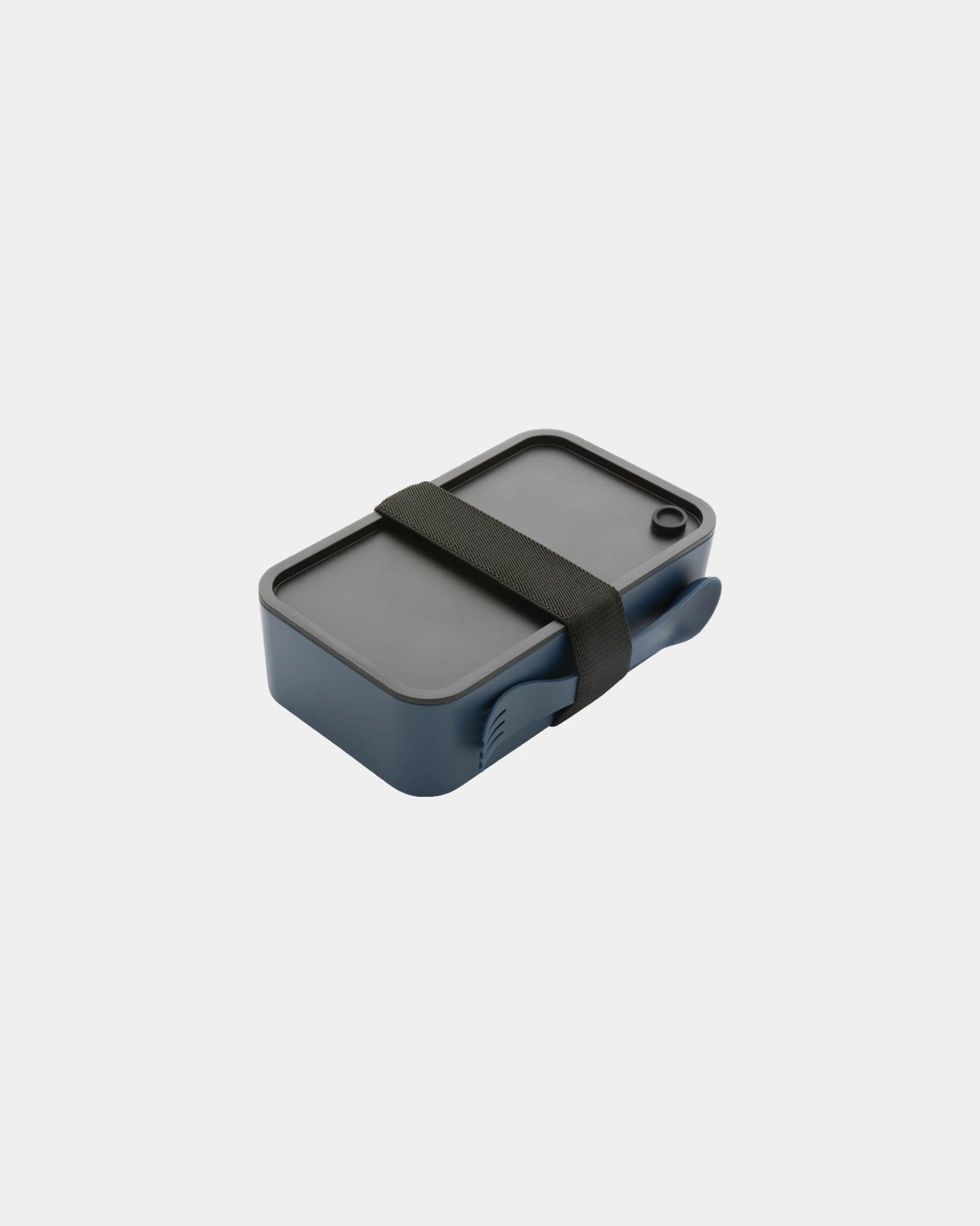 Lunchbox gerecycled rPP 0,8L met bestek om te personaliseren - Marineblauw