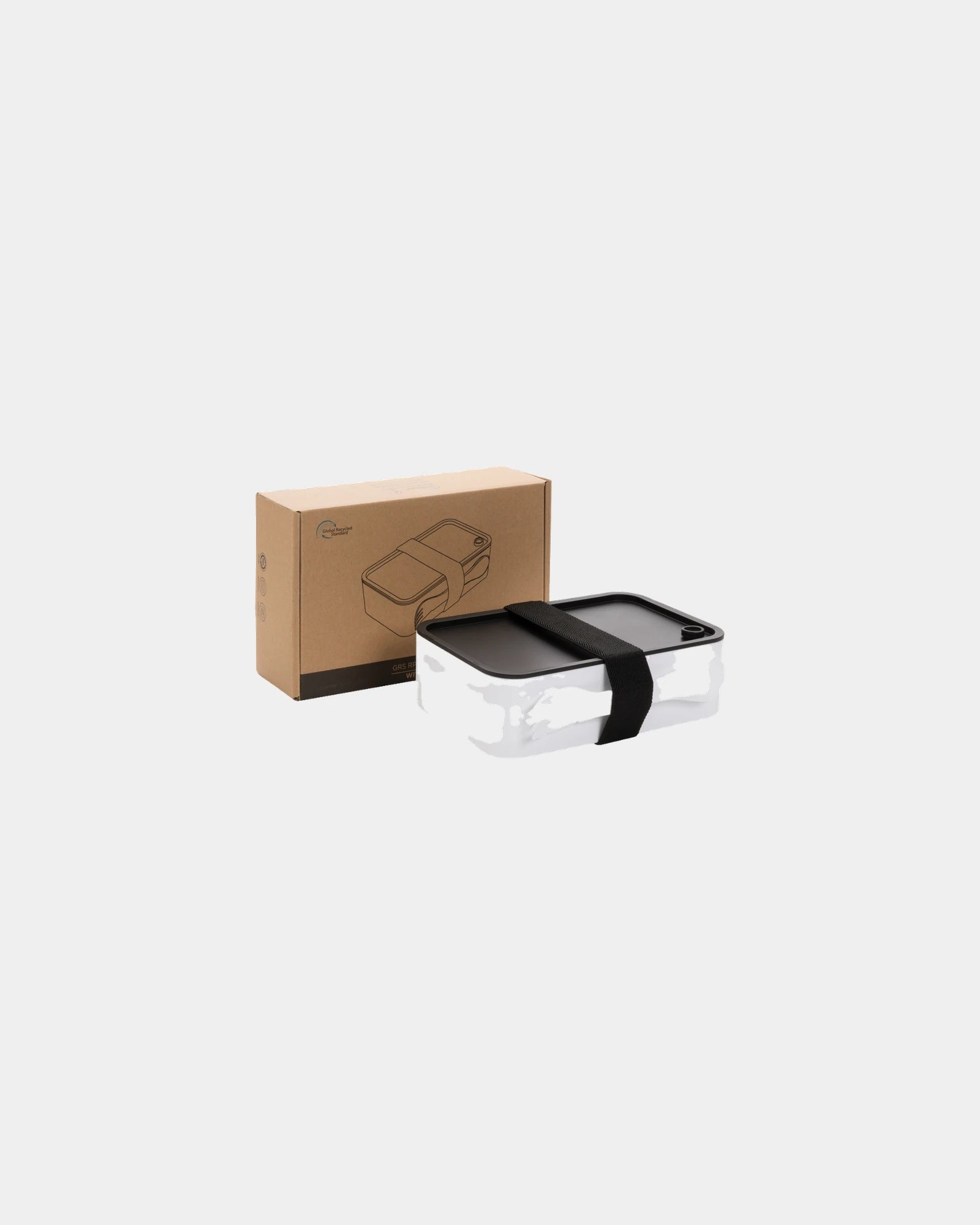 Lunchbox gerecycled rPP 0,8L met bestek om te personaliseren