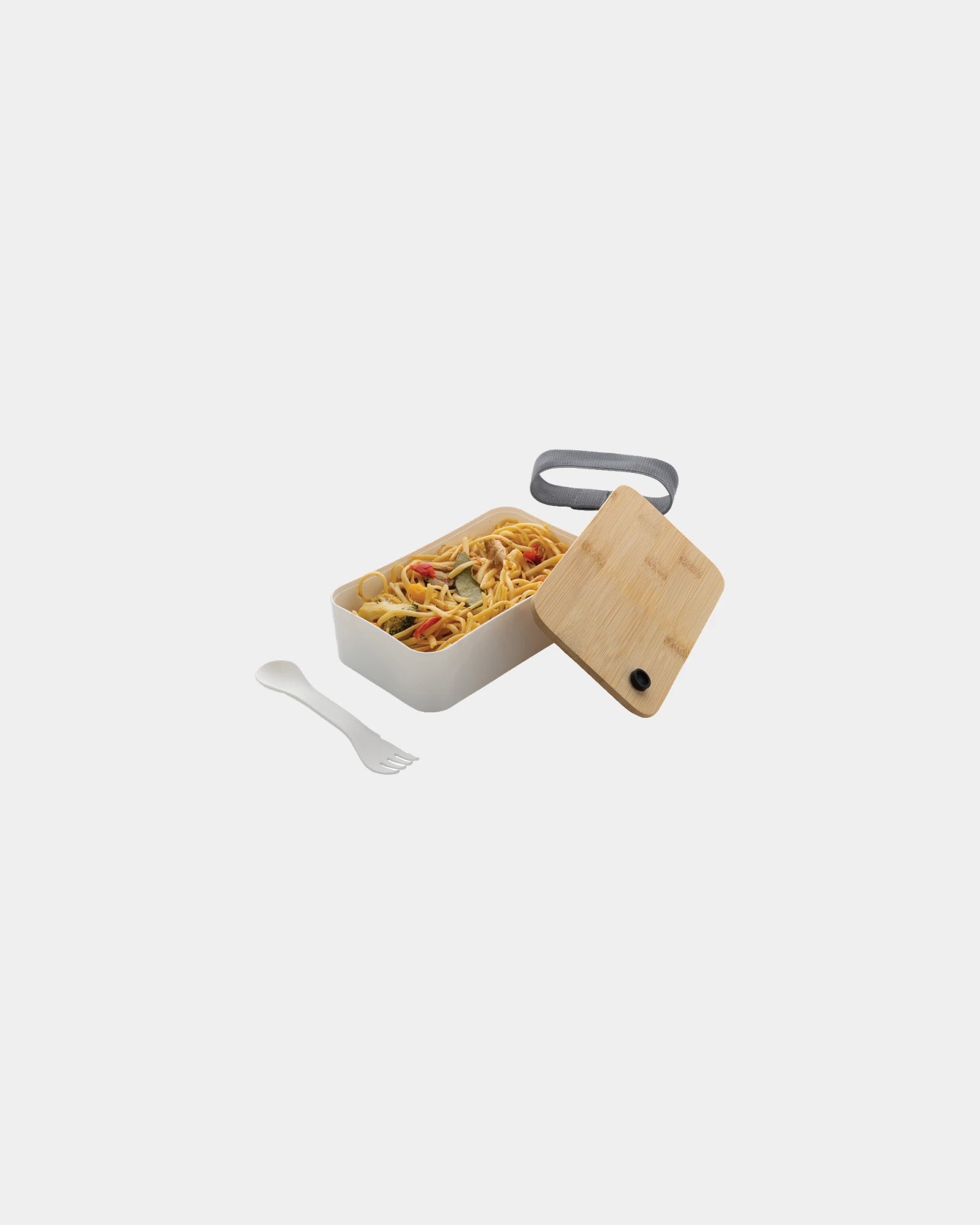 Lunchbox gerecycled RCS bamboe deksel om te personaliseren