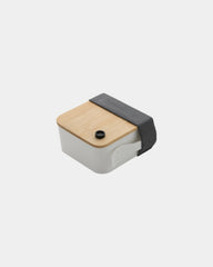 Lunchbox gerecycled RCS bamboe deksel om te personaliseren - Wit