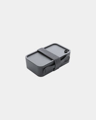 Lunchbox PP 0,8L met vork-lepel om te personaliseren - Antraciet