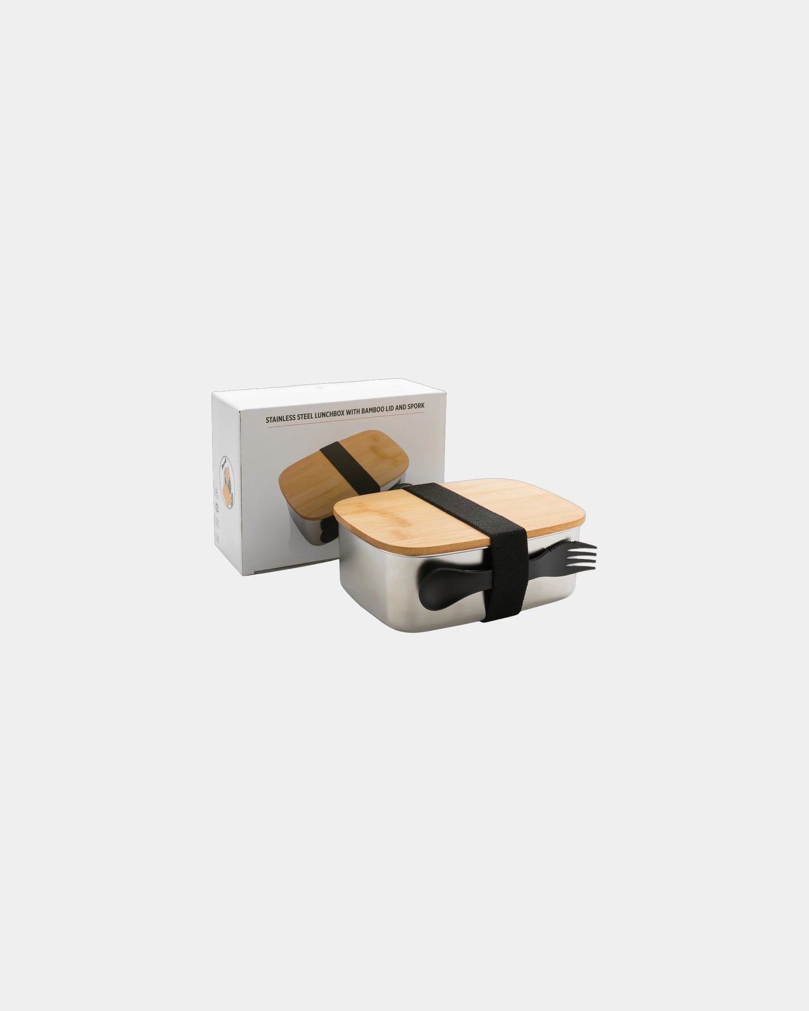 Lunchbox rvs met bamboe deksel 0,9L om te personaliseren - 2