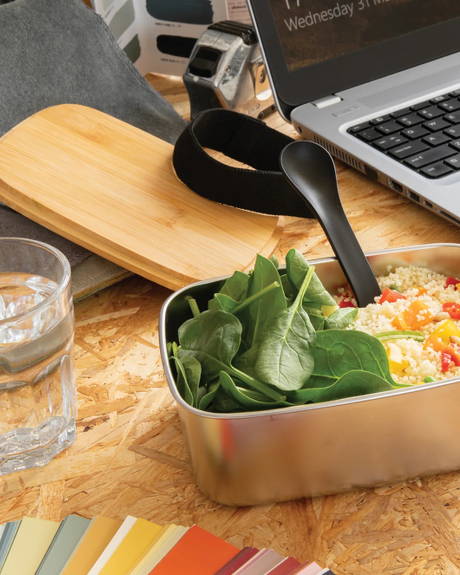 Lunchbox rvs met bamboe deksel 0,9L om te personaliseren - 8