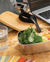 Lunchbox rvs met bamboe deksel 0,9L om te personaliseren - 8