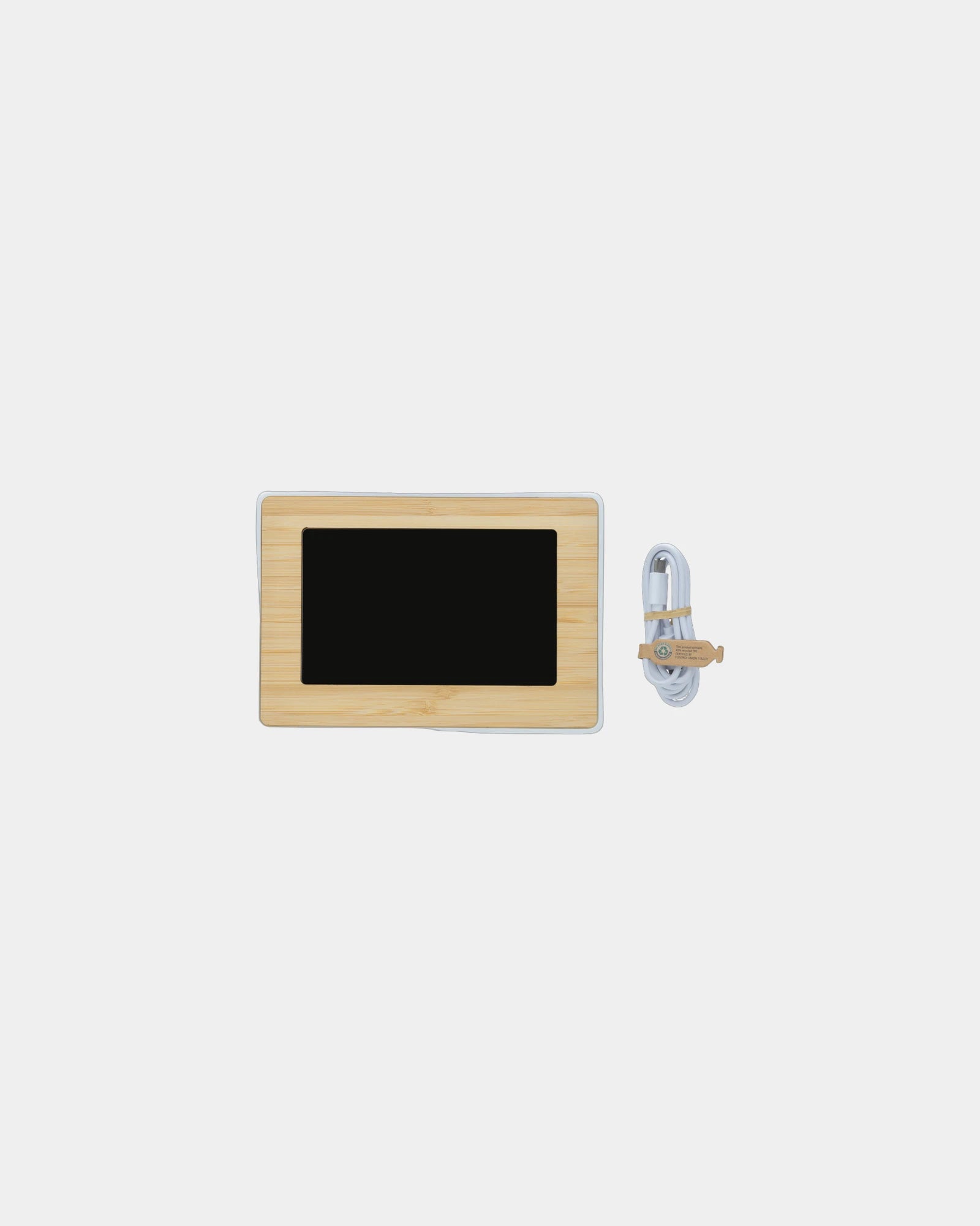 Gerecycled LED-klok bamboe RCS om te personaliseren - 1