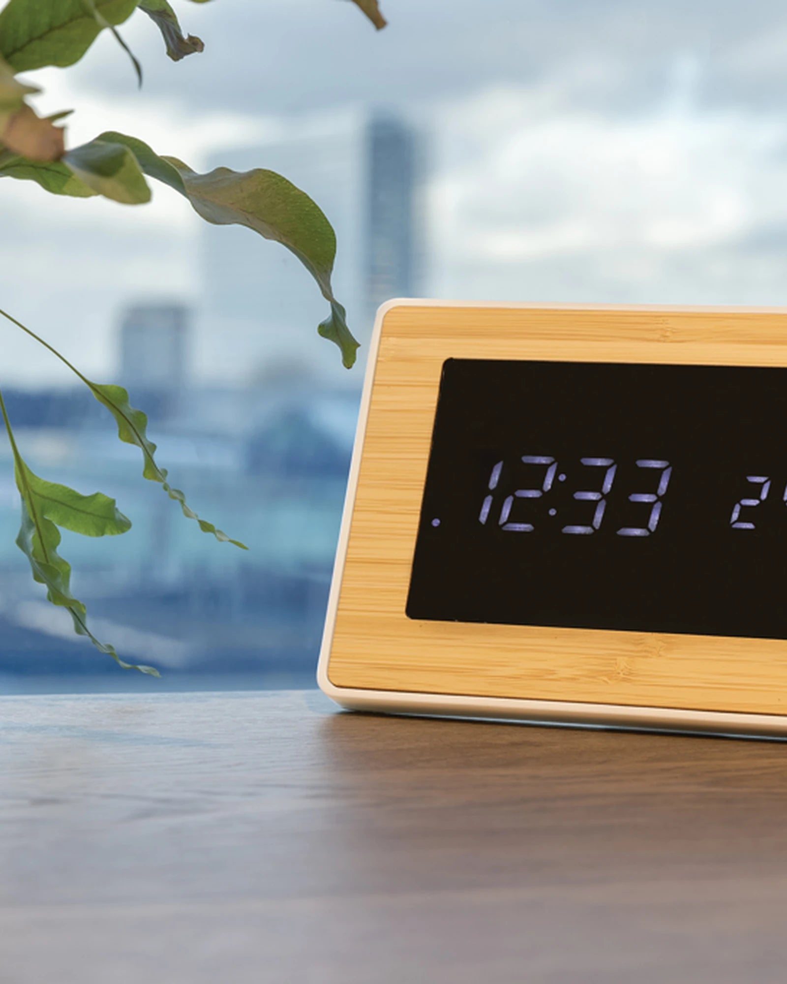 Gerecycled LED-klok bamboe RCS om te personaliseren - 5