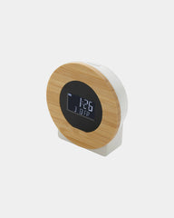 LED-klok van gerecycled bamboe RCS om te personaliseren - Bruin