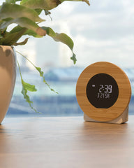 LED-klok van gerecycled bamboe RCS om te personaliseren - 5