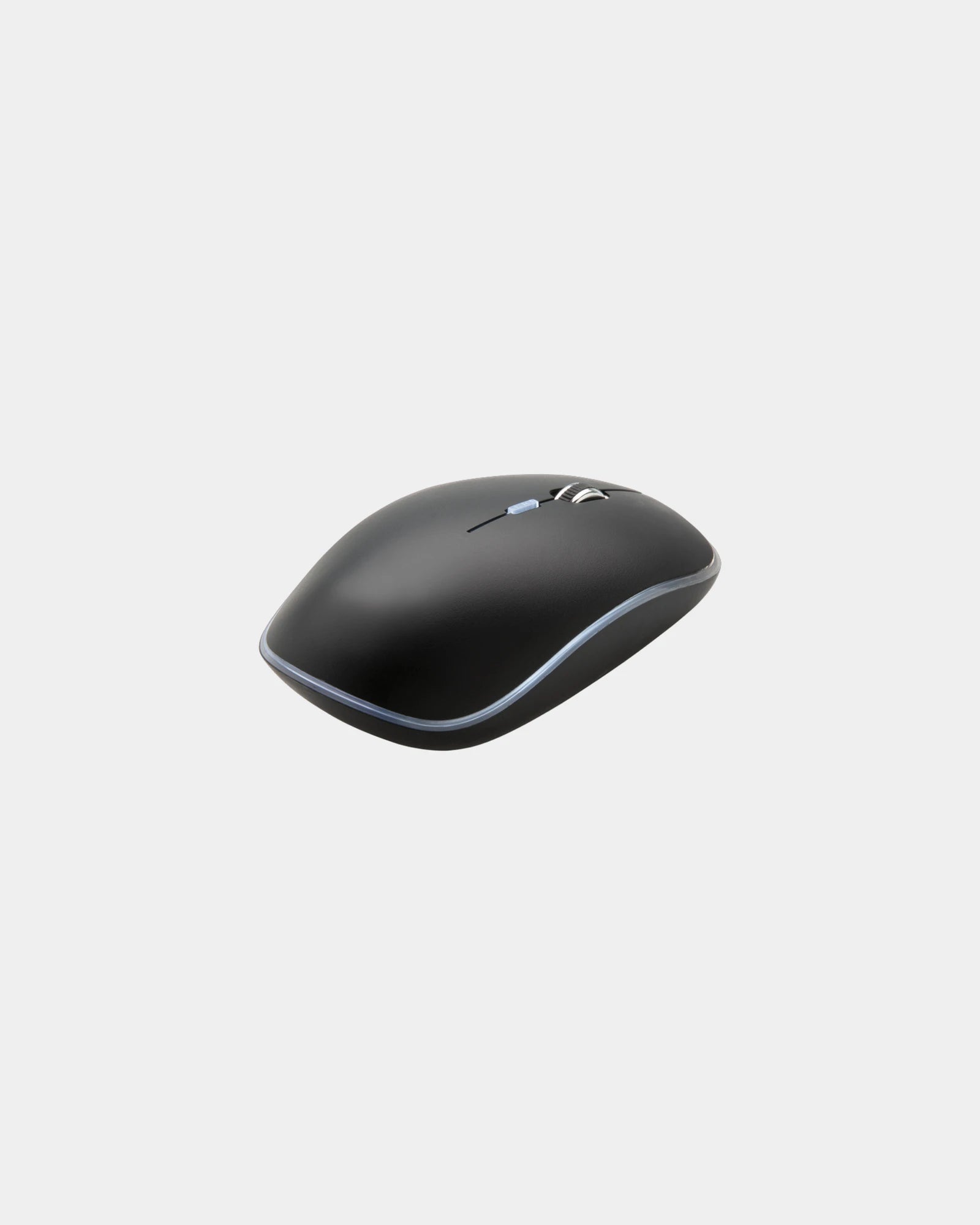 Draadloze muis lichtgevend met logo om te personaliseren - Zwart