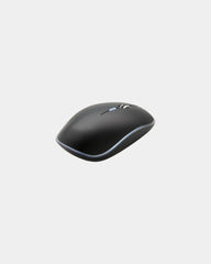 Draadloze muis lichtgevend met logo om te personaliseren - Zwart