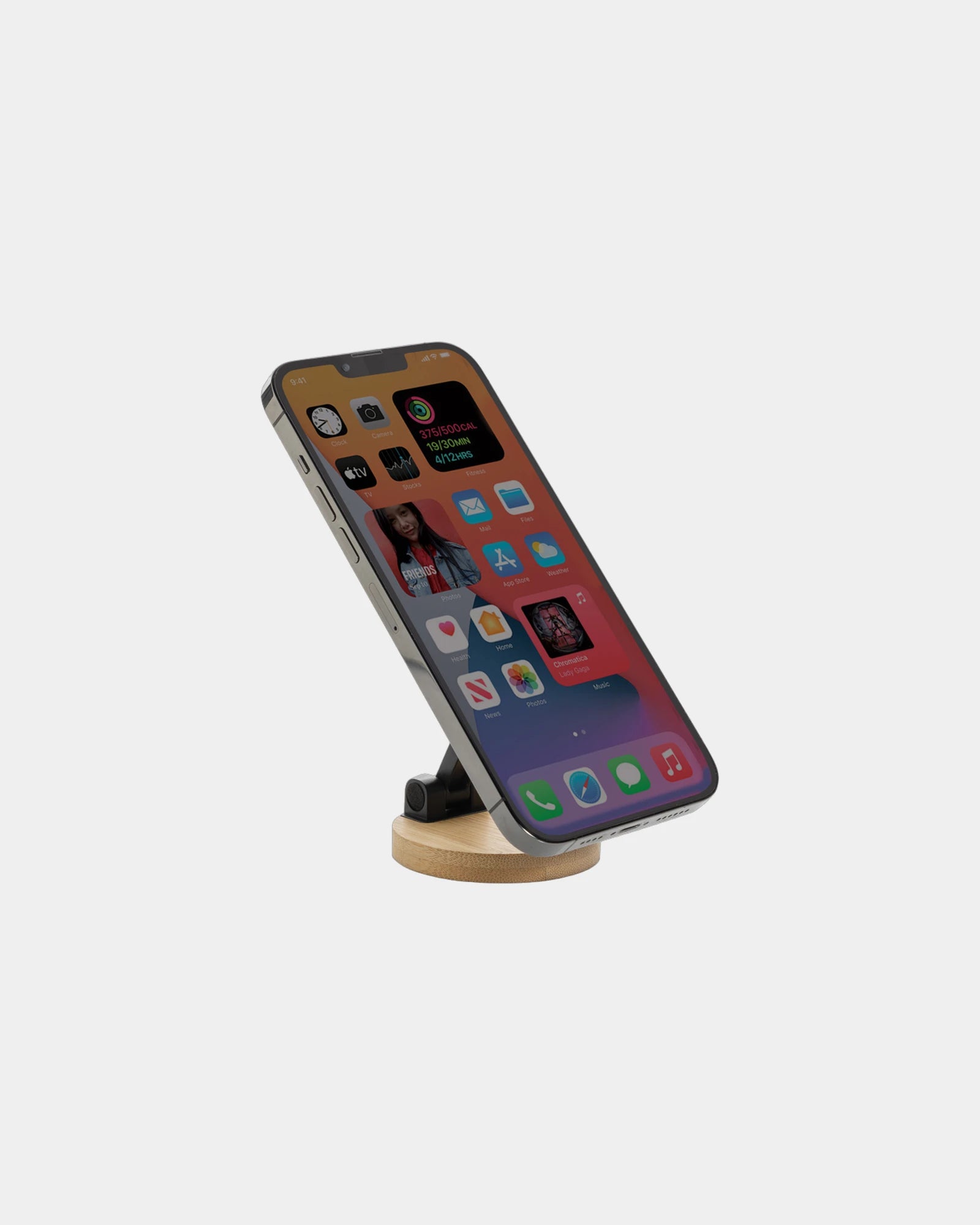 Telefoonhouder gerecycled RCS en bamboe om te personaliseren - 2