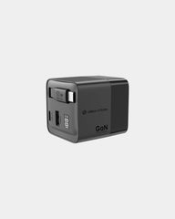 Oplader 65W GaN gerecycled Mendocino om te personaliseren - Zwart
