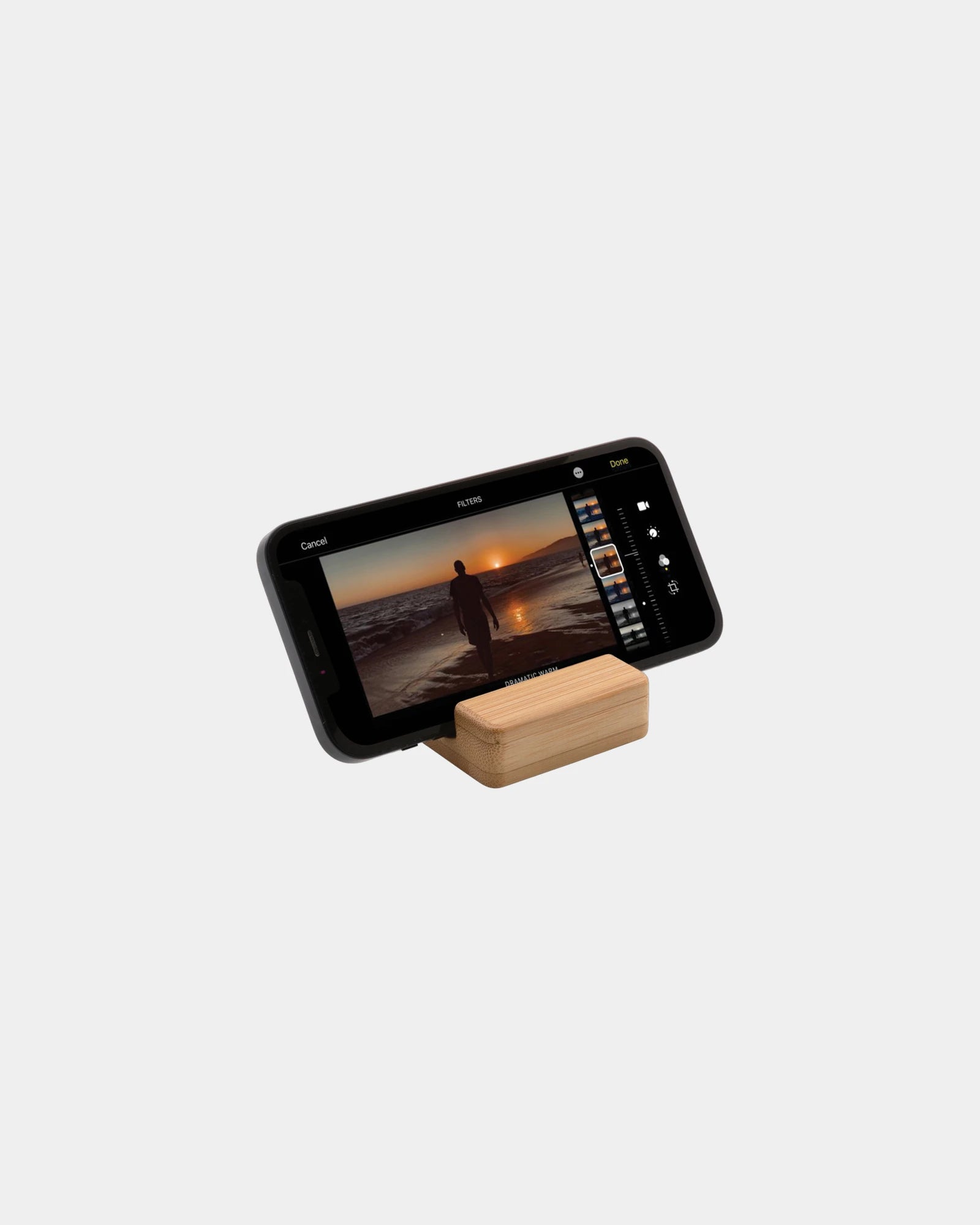 Telefoonhouder FSC-bamboe met kraftbox om te personaliseren - 2