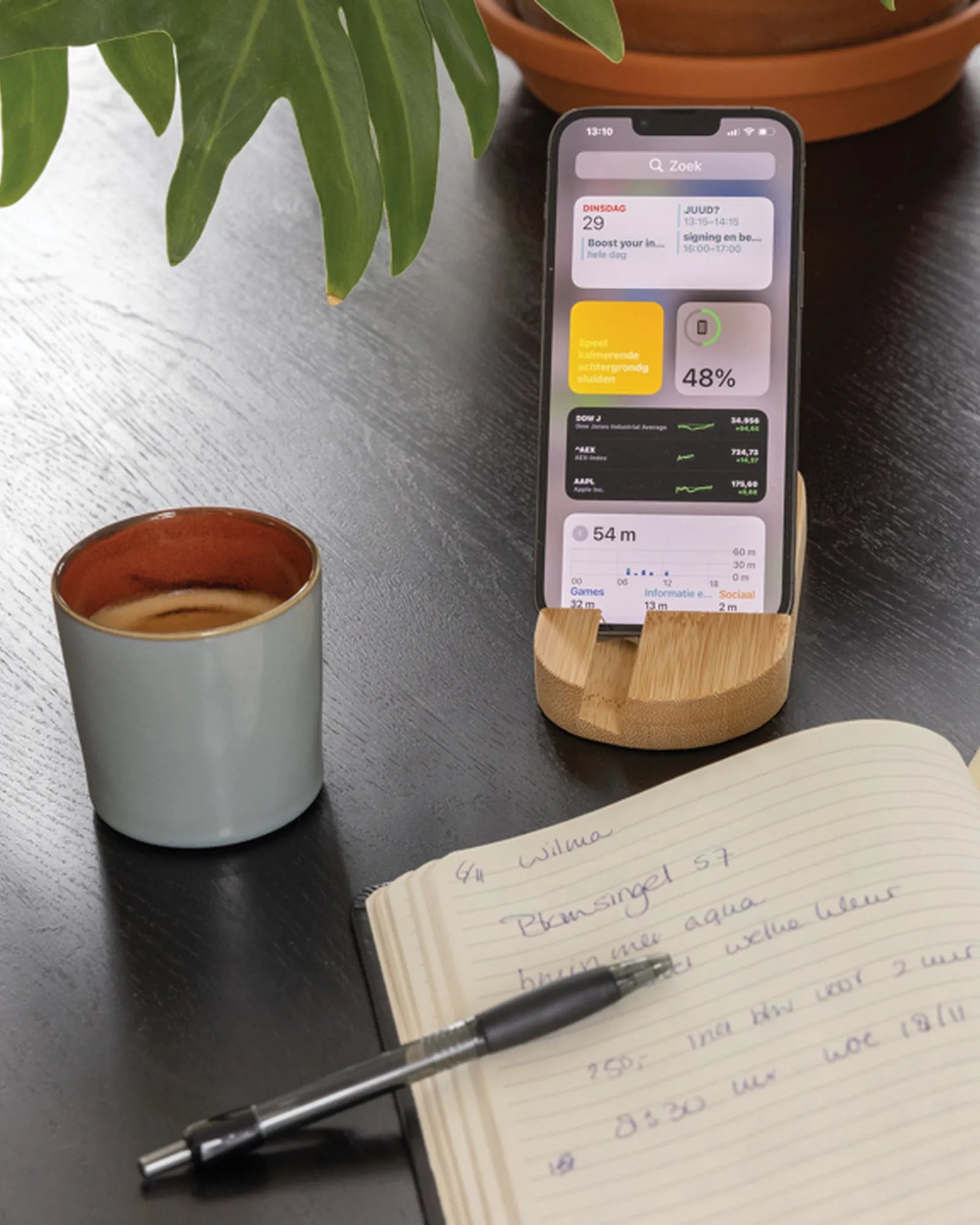Telefoonhouder bamboe universeel om te personaliseren - 5