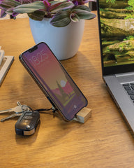 Telefoonhouder FSC-bamboe met kraftbox om te personaliseren - 5