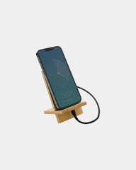 Telefoonhouder FSC-bamboe met kraftbox om te personaliseren - 1
