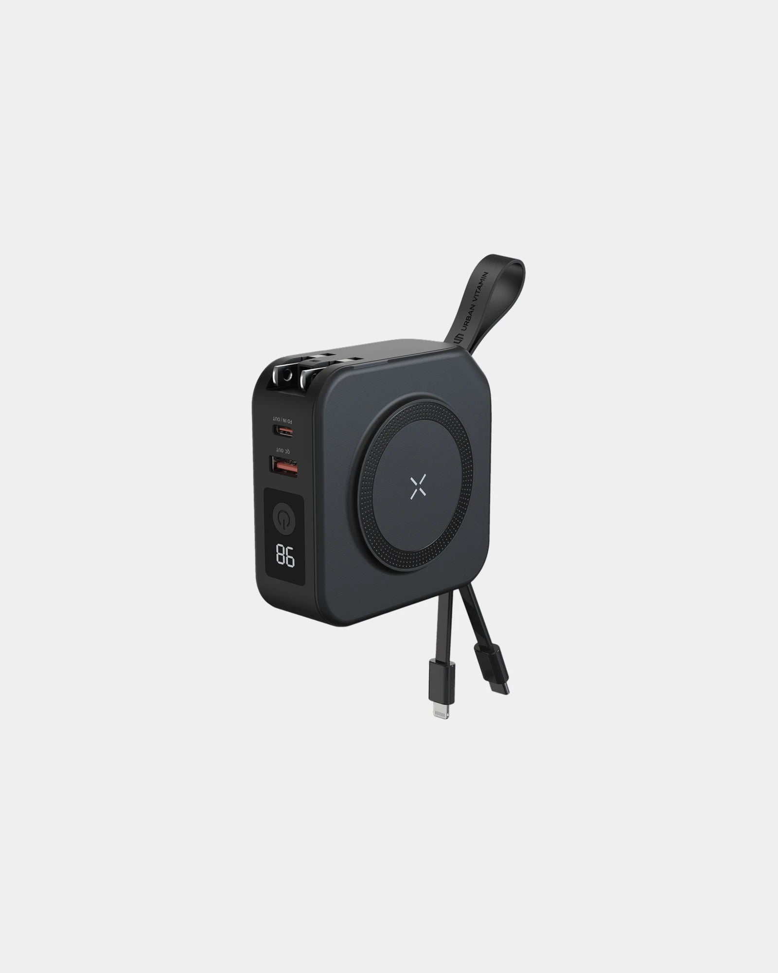 Powerbank 10.000 mAh Saratoga om te personaliseren - Zwart