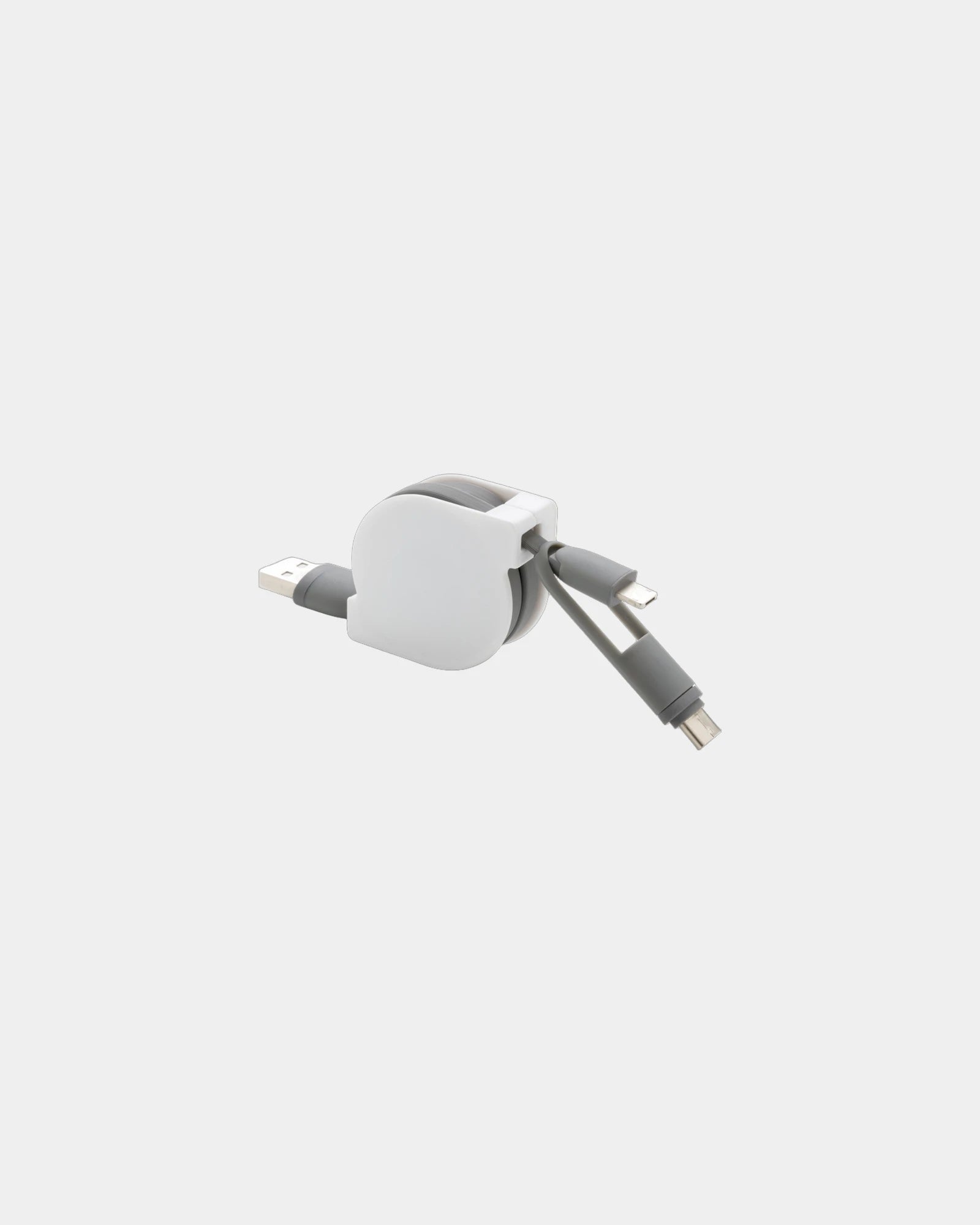 Oplaadkabel 3-in-1 retractable 100cm om te personaliseren - Grijs