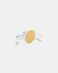 Kabel 6-in-1 gerecycled plastic RCS om te personaliseren - Wit