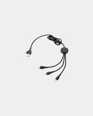 Multikabel 6-in-1 lichtgevend om te personaliseren - Zwart