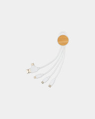 6-in-1 kabel van gerecycled plastic RCS om te personaliseren - Wit