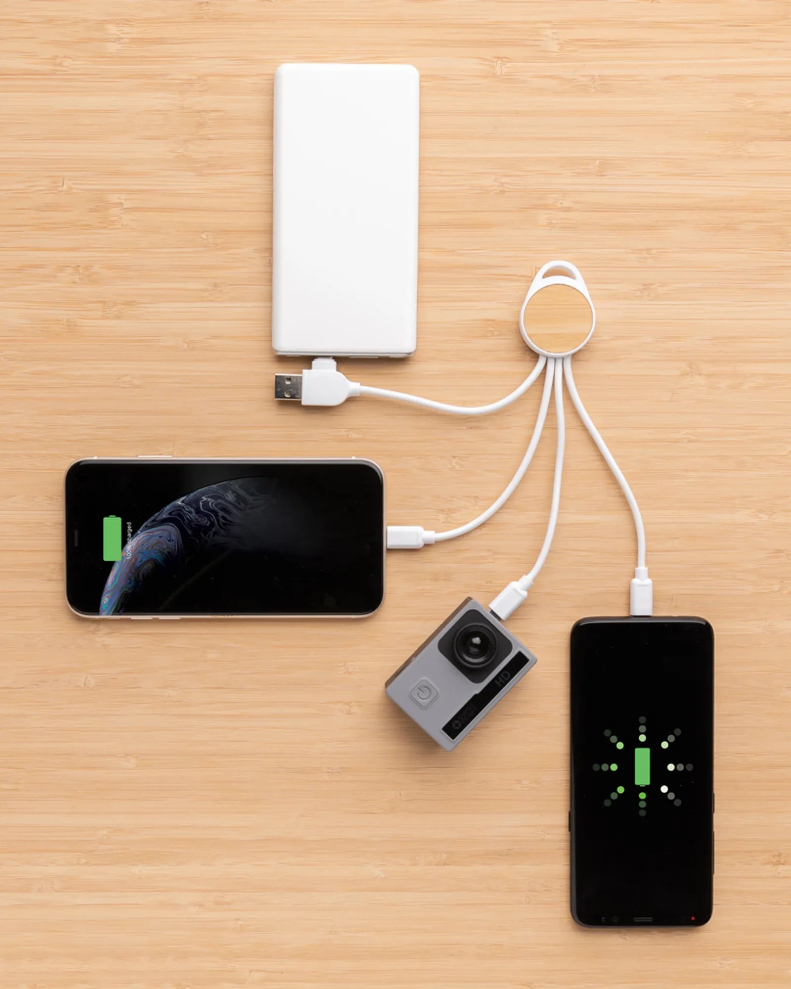 6-in-1 kabel van gerecycled plastic RCS om te personaliseren - 6