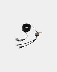 Multikabel 4-in-1 gerecycled RCS 300 cm om te personaliseren - Grijs