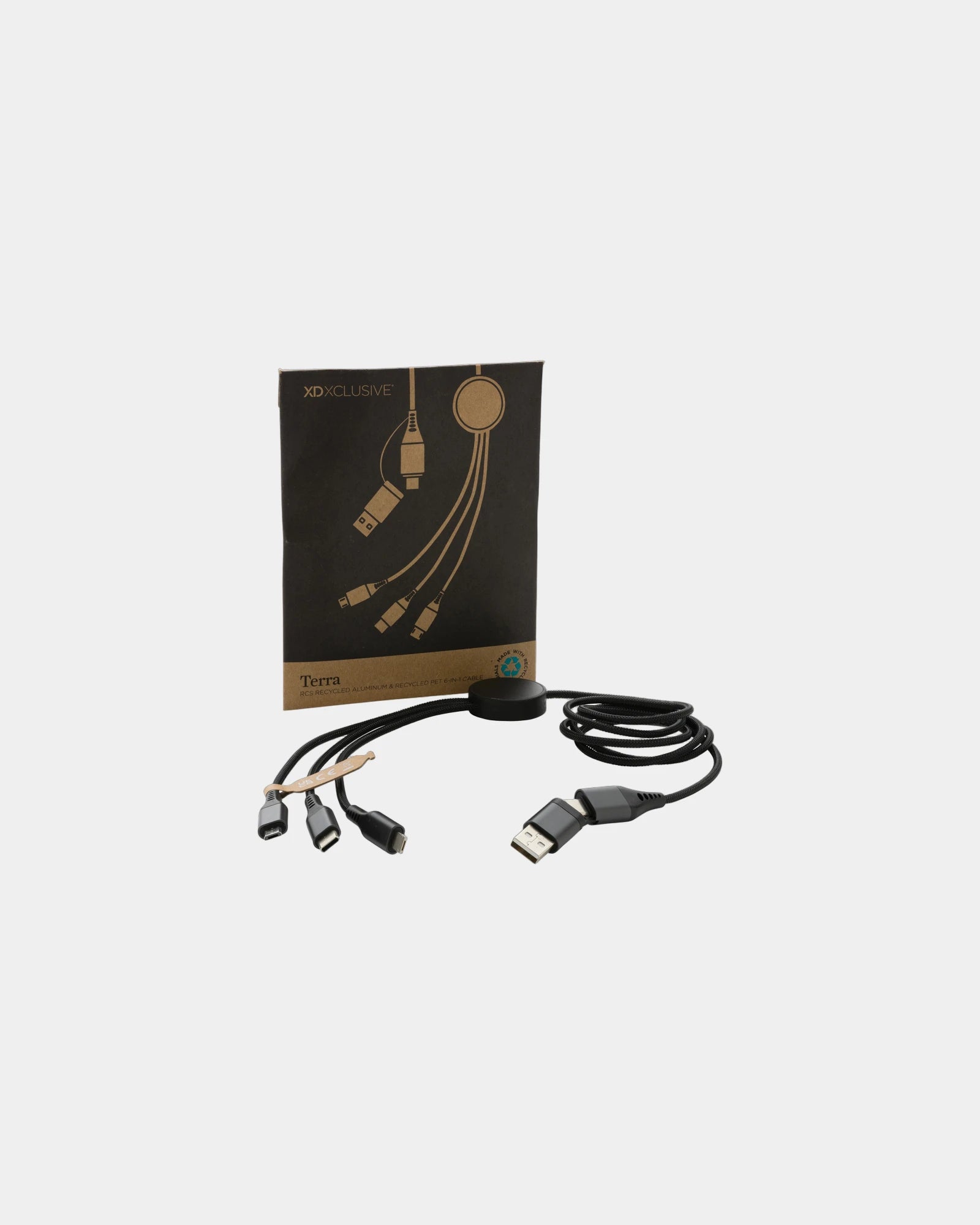 Multikabel gerecycled aluminium 6-in-1 om te personaliseren - 1
