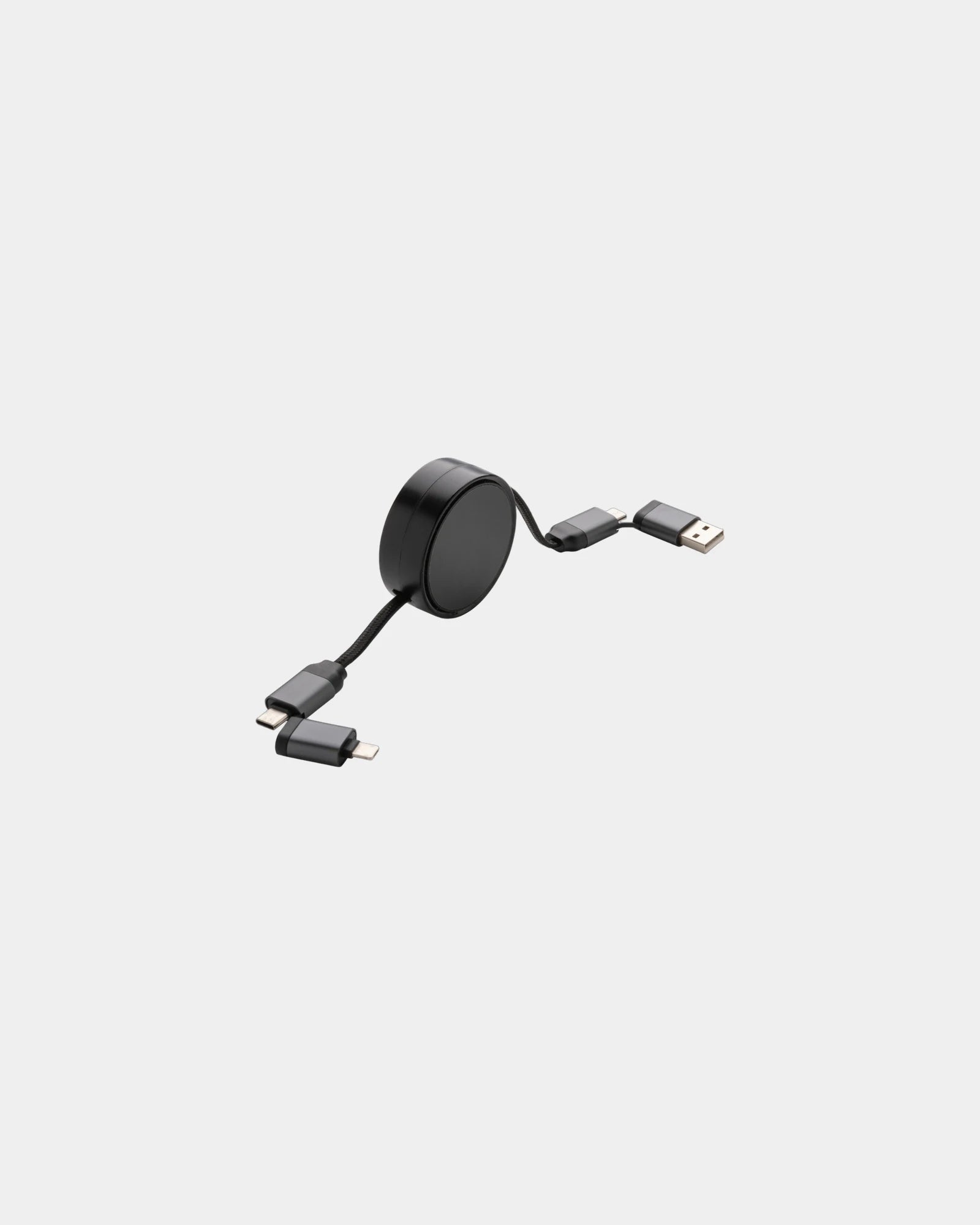 Oplaadkabel 6-in-1 gerecycled aluminium om te personaliseren - Grijs