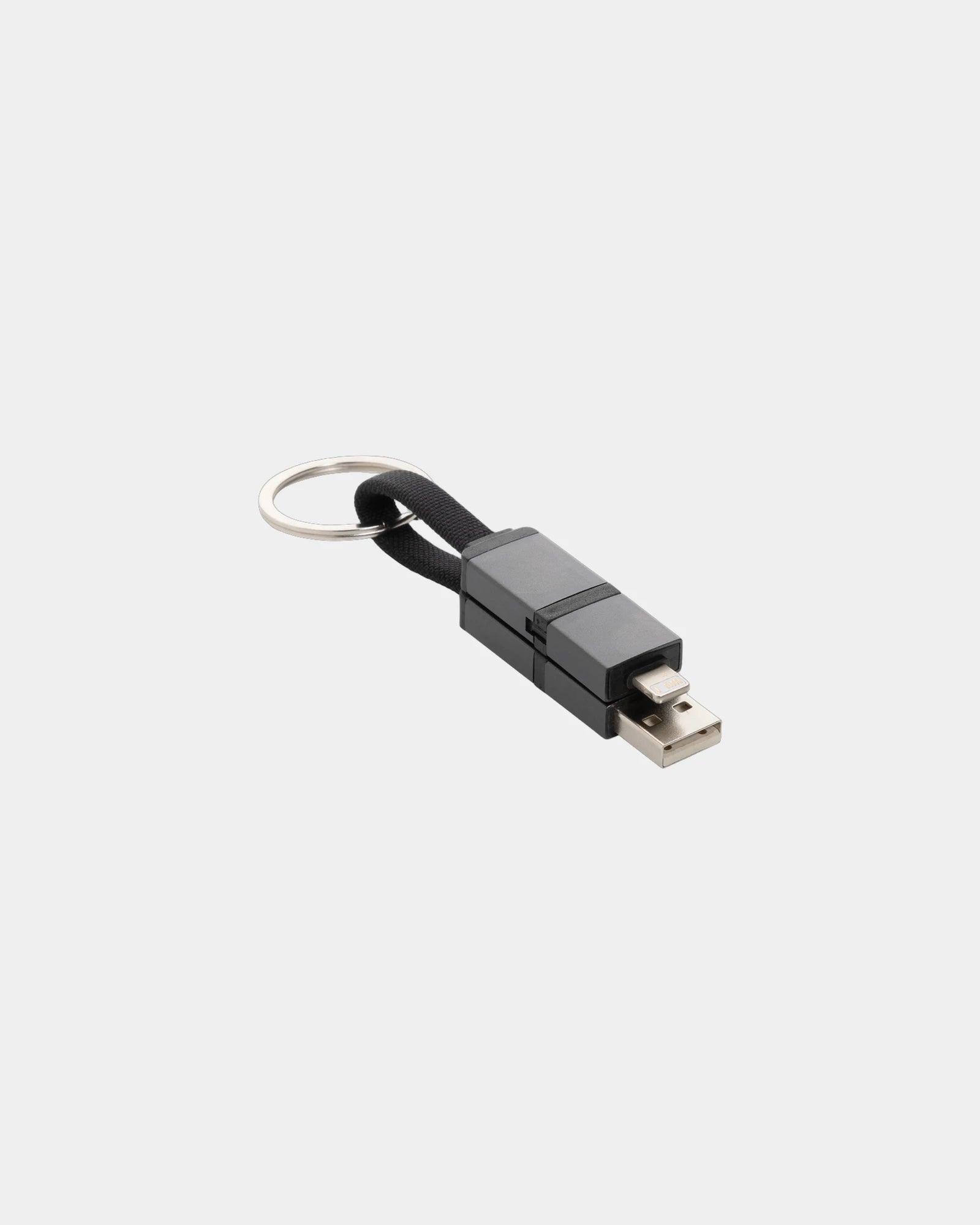 Oplaadkabel 4-in-1 gerecycled aluminium om te personaliseren - Grijs
