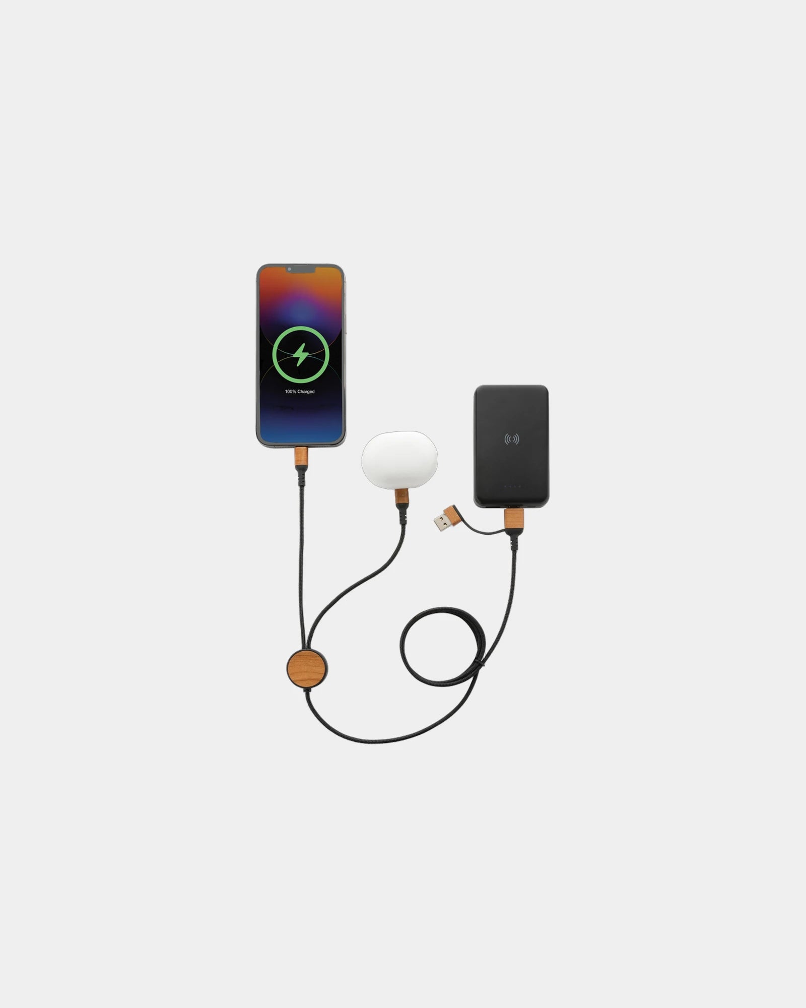 Multikabel 6-in-1 gerecycled plastic om te personaliseren - 2