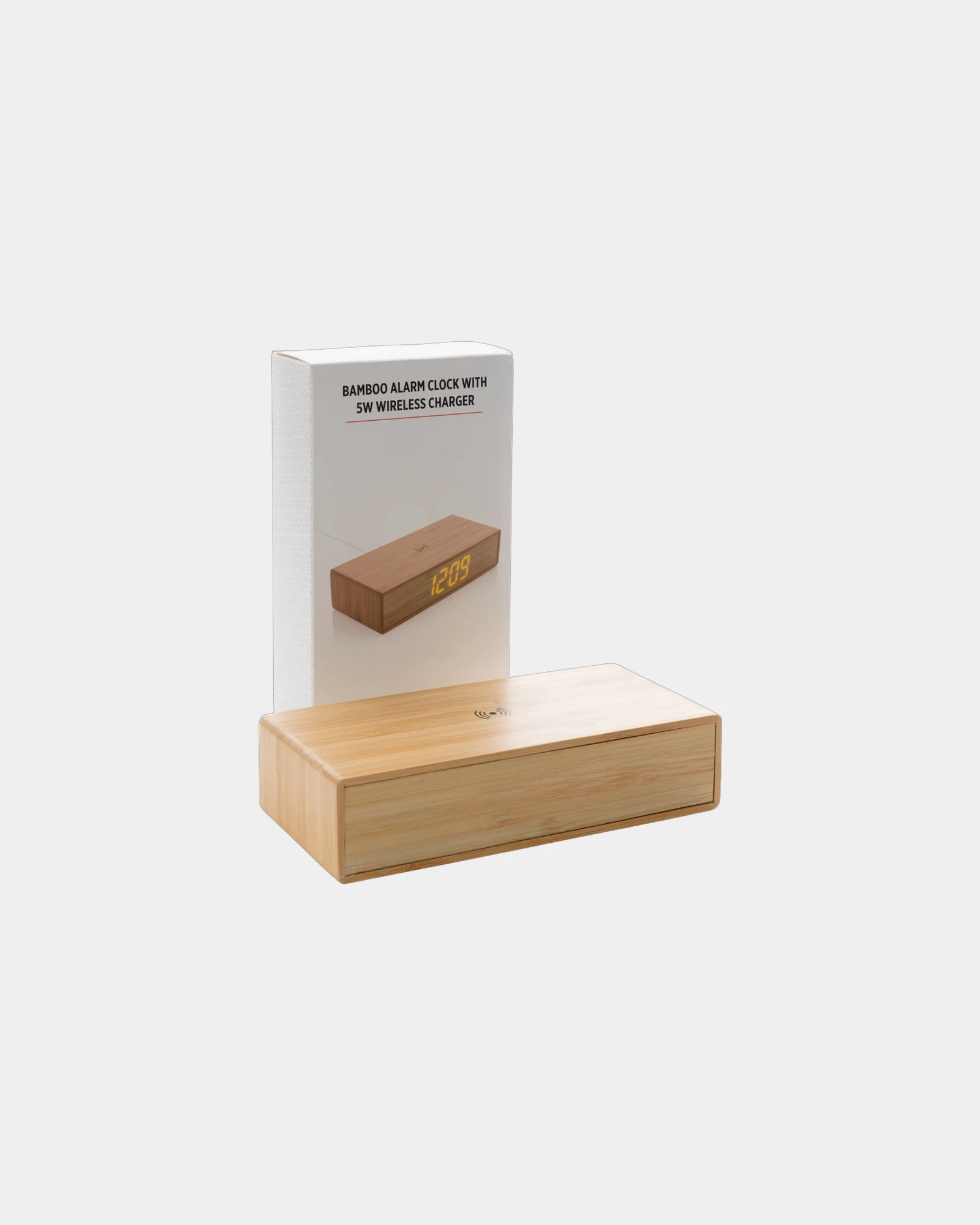 Wekker bamboe draadloze oplader 5W om te personaliseren - 6