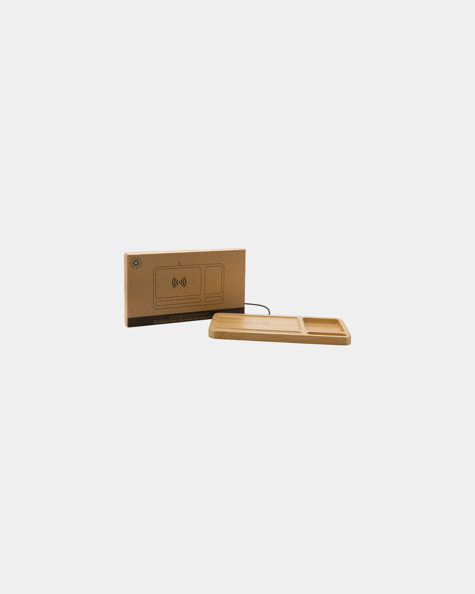 Bureau-organizer bamboe FSC draadloos om te personaliseren - 2