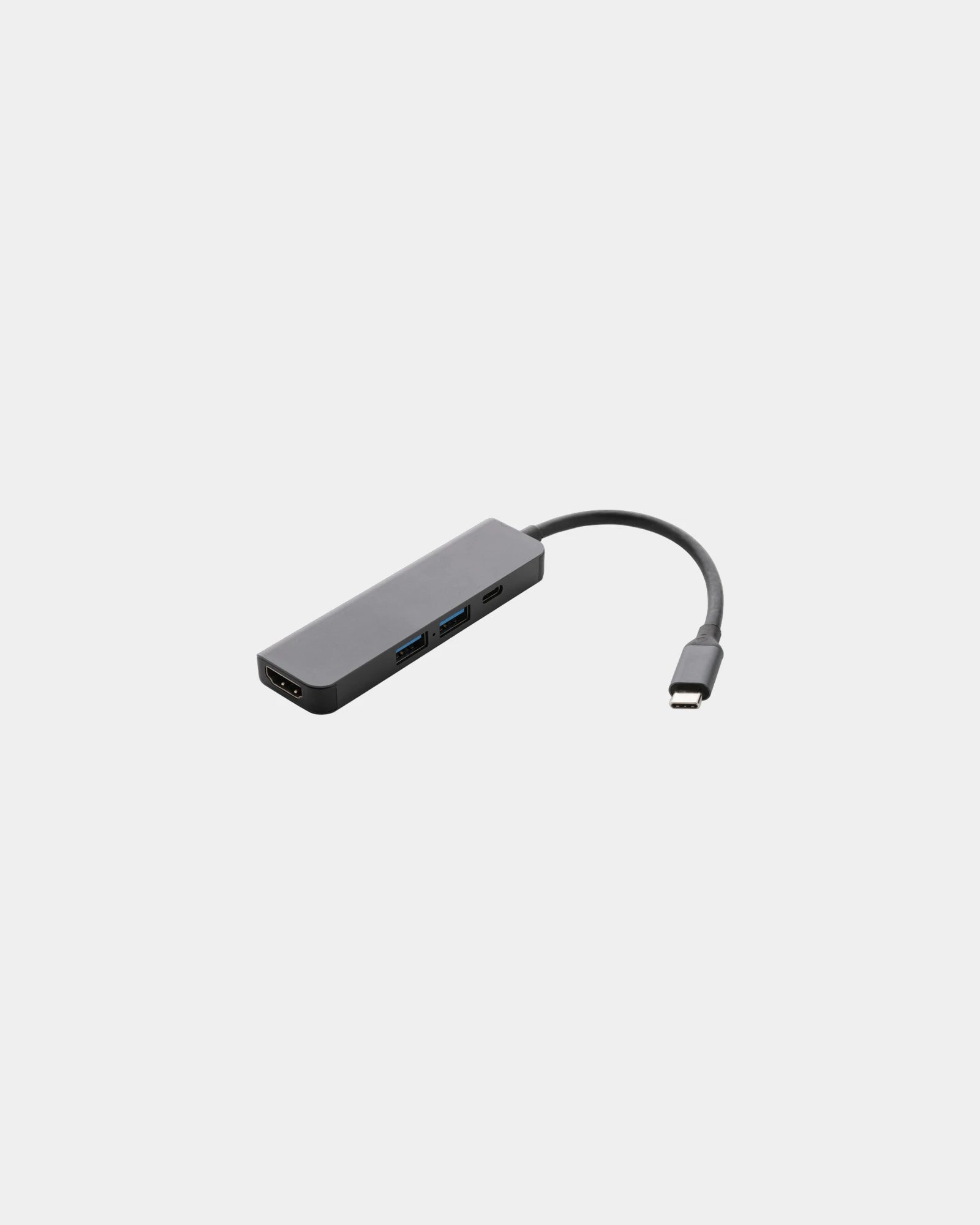 Hub HDMI gerecycled aluminium RCS om te personaliseren - Grijs