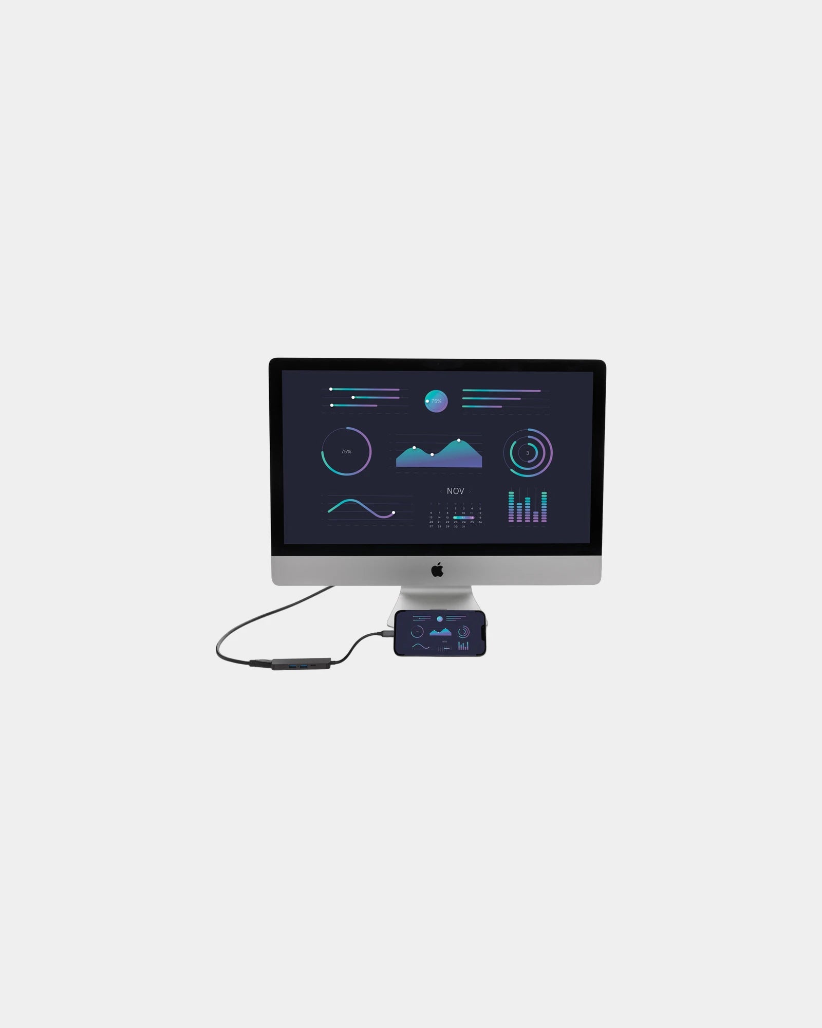 Hub HDMI gerecycled aluminium RCS om te personaliseren - 4