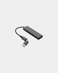 USB-hub gerecycled aluminium RCS Terra om te personaliseren - Grijs