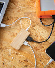 Hub bamboe USB-C met 2 USB-A poorten om te personaliseren - 4