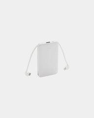 Powerbank 5000 mAh met LED-scherm om te personaliseren - Wit