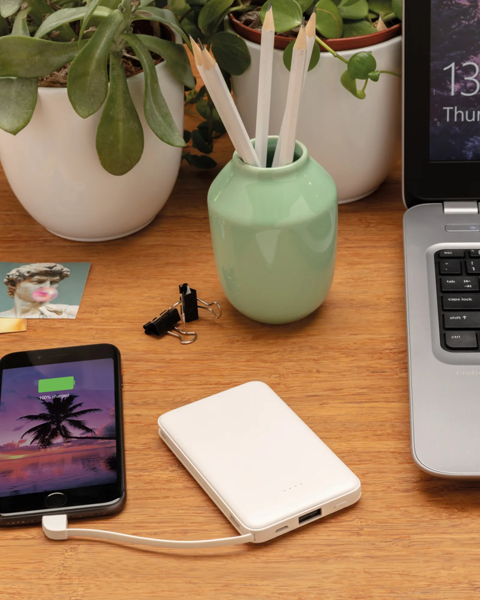 Powerbank 5000 mAh met LED-scherm om te personaliseren - 16