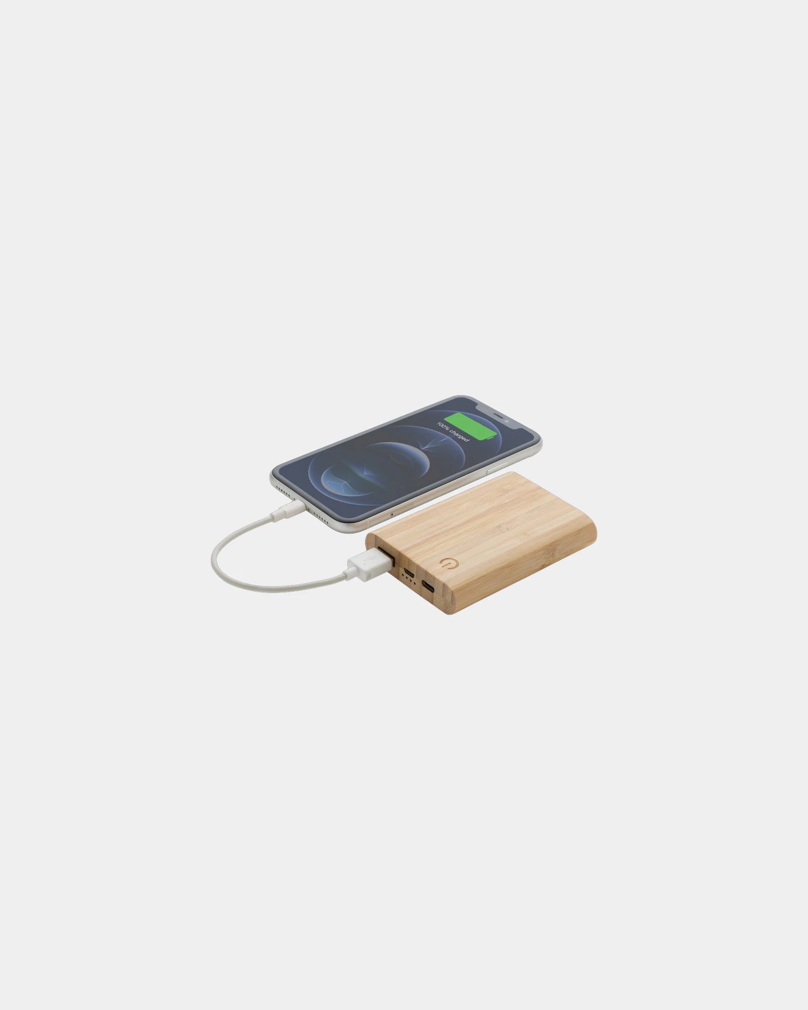 Powerbank bamboe FSC 5000 mAh om te personaliseren - 1