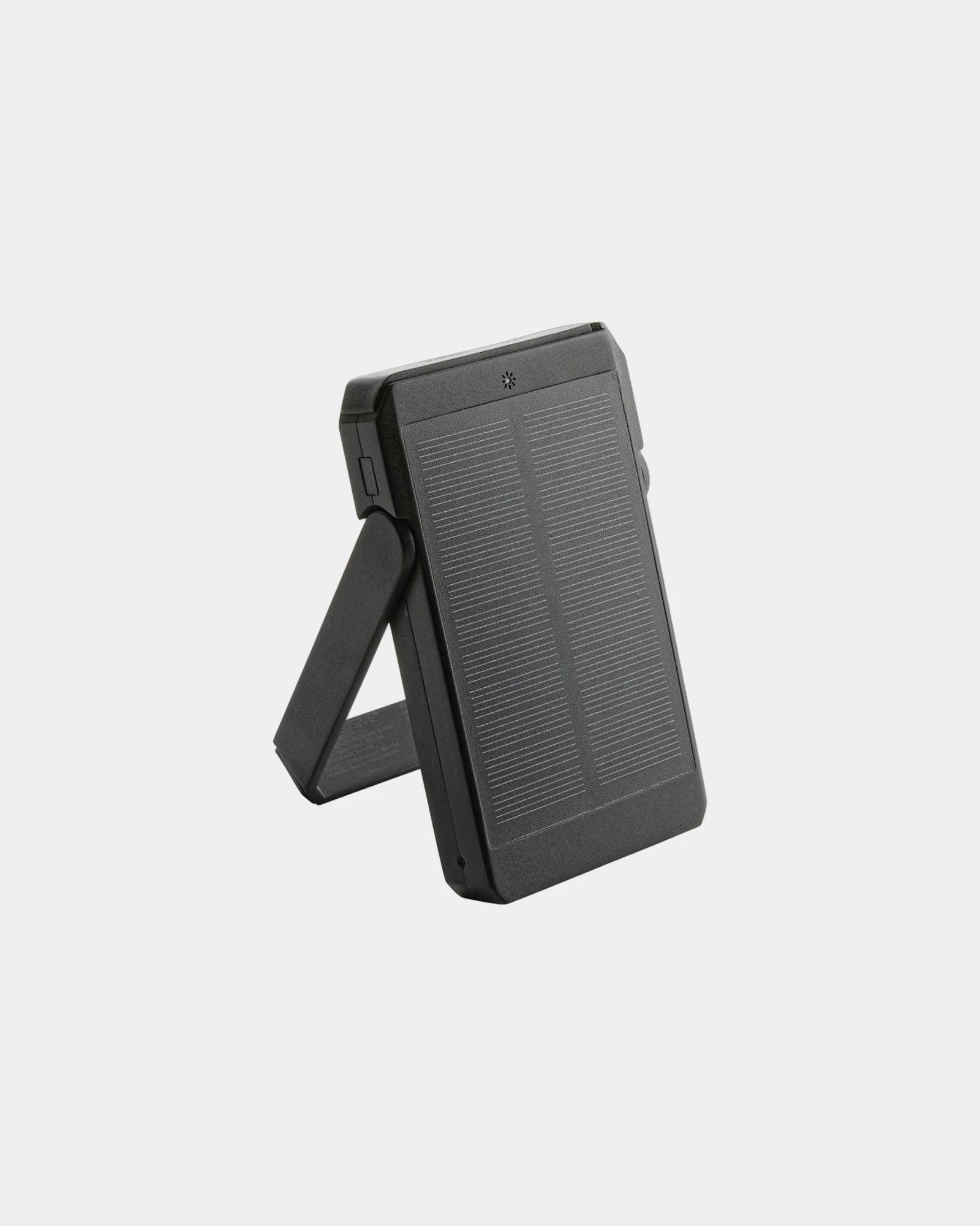 Powerbank solaire gerecycled RCS om te personaliseren - Zwart