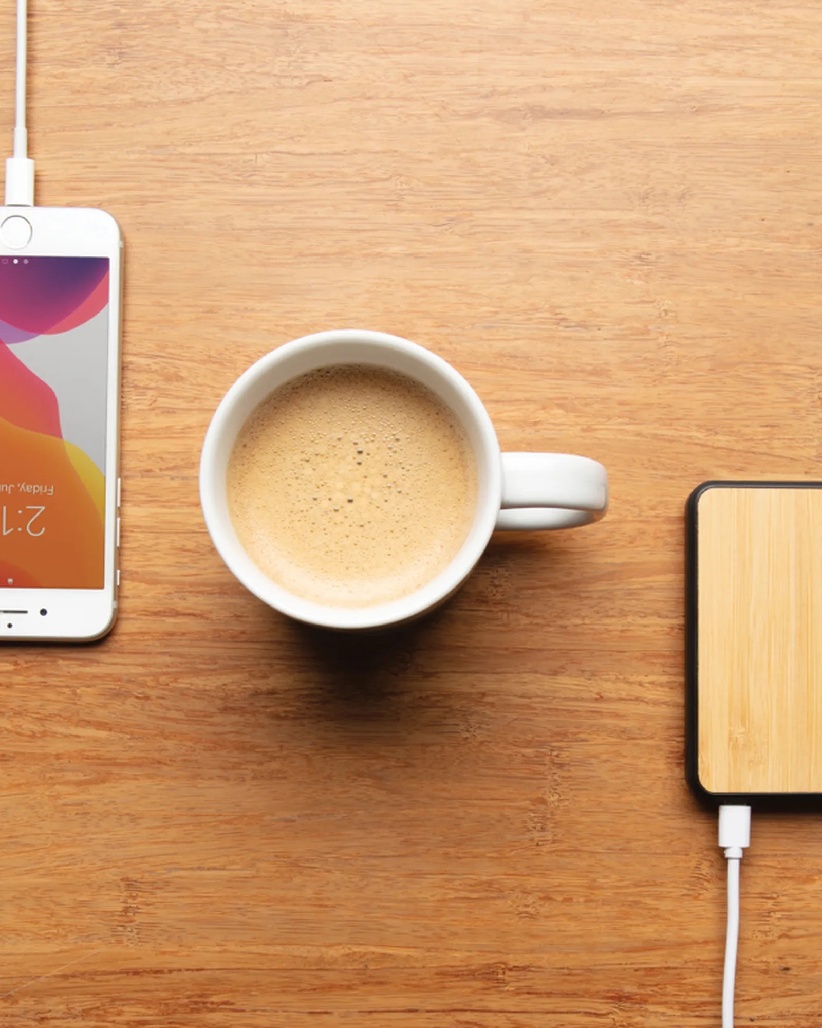 Powerbank 5000mAh gerecycled RCS bamboe om te personaliseren - 7