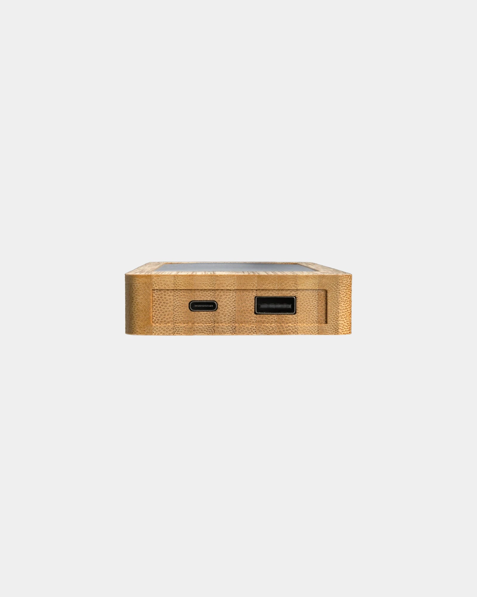 Powerbank zonne-energie bamboe FSC om te personaliseren - 3