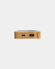 Powerbank zonne-energie bamboe FSC om te personaliseren - 3