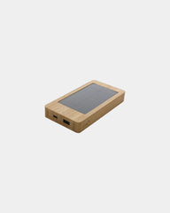 Powerbank zonne-energie bamboe FSC om te personaliseren - Bruin