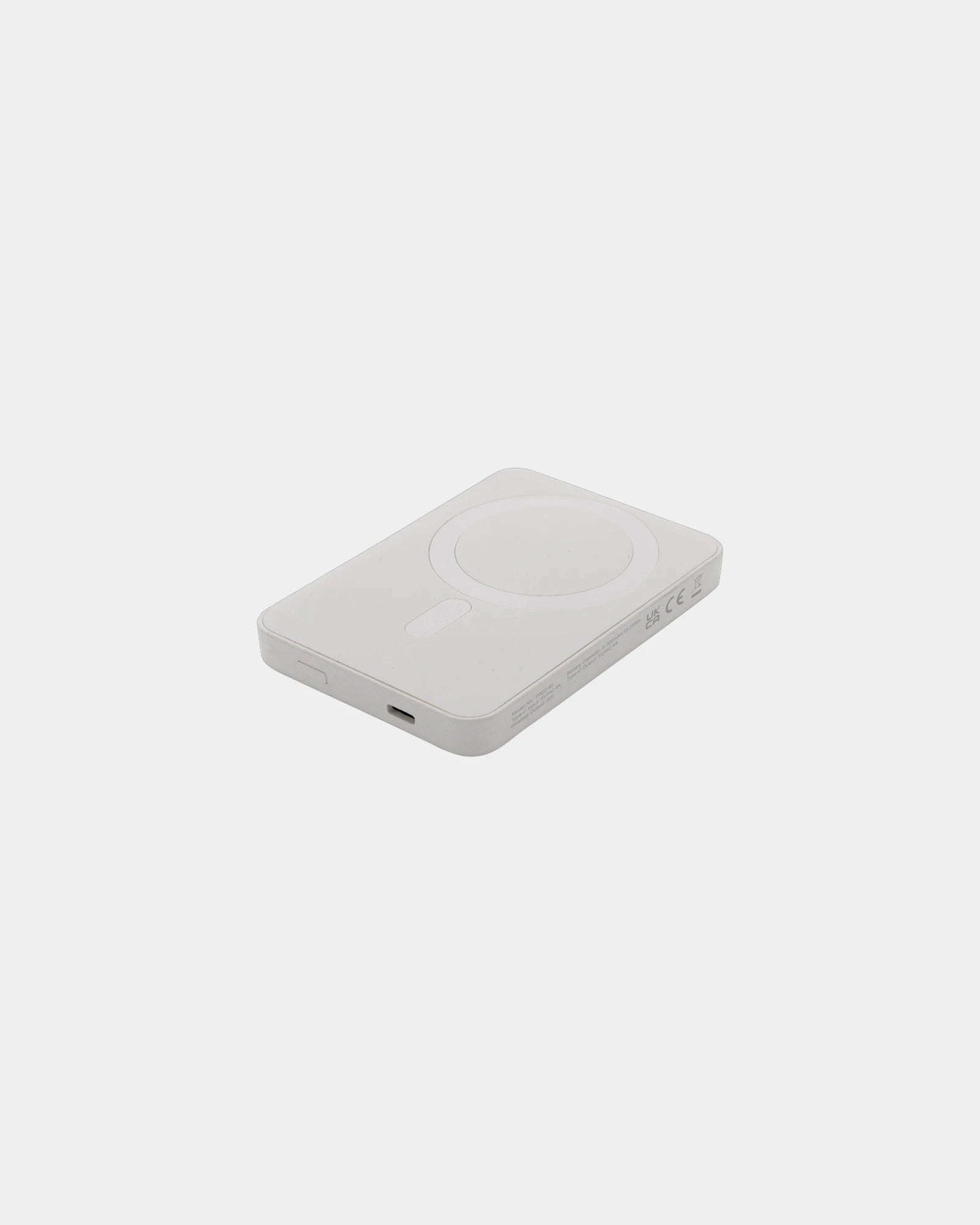 Powerbank magnetisch gerecycled RCS om te personaliseren - Wit